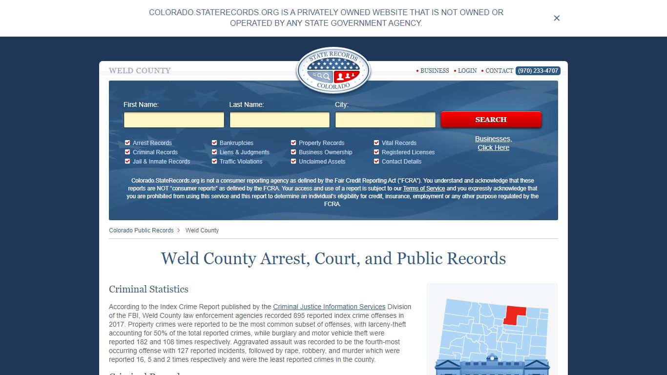 Weld County Arrest, Court, and Public Records